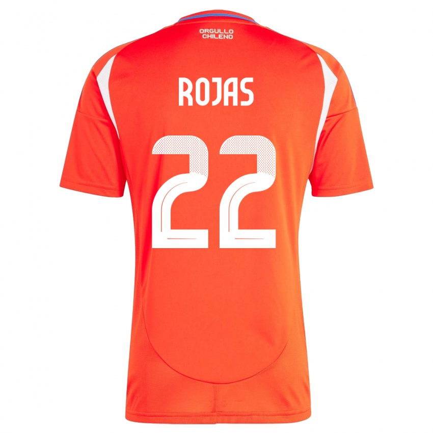 Børn Chile Jeyson Rojas #22 Rød Hjemmebane Spillertrøjer 24-26 Trøje T-Shirt