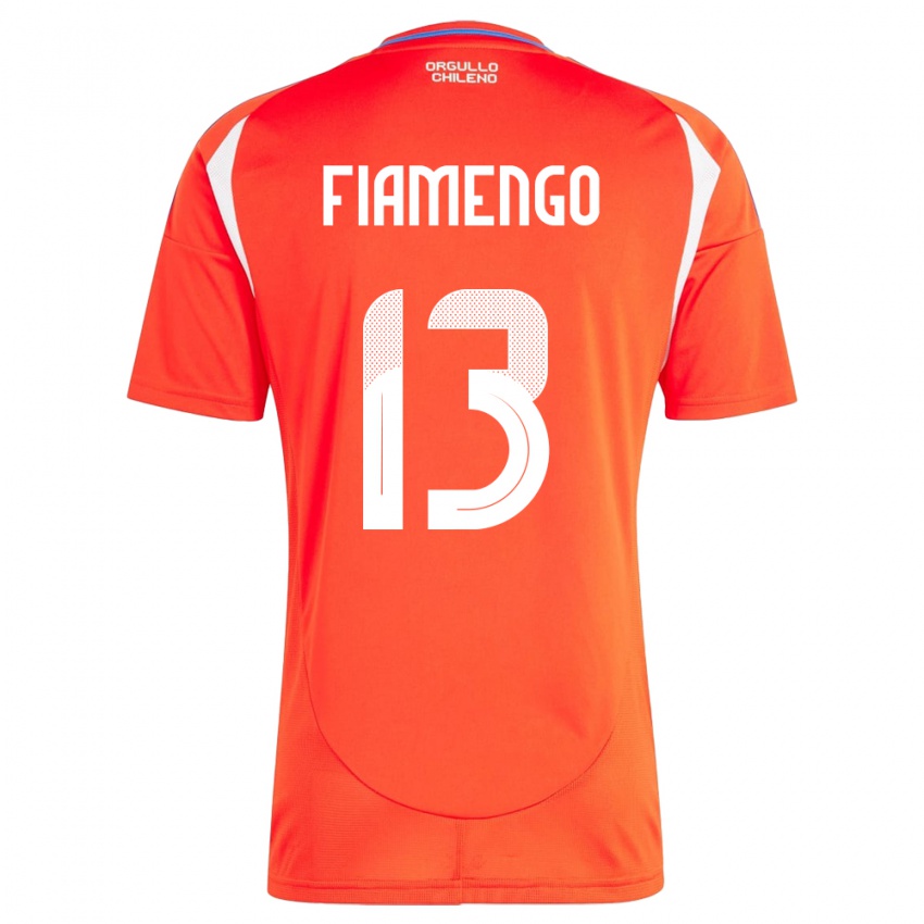 Børn Chile Darko Fiamengo #13 Rød Hjemmebane Spillertrøjer 24-26 Trøje T-Shirt