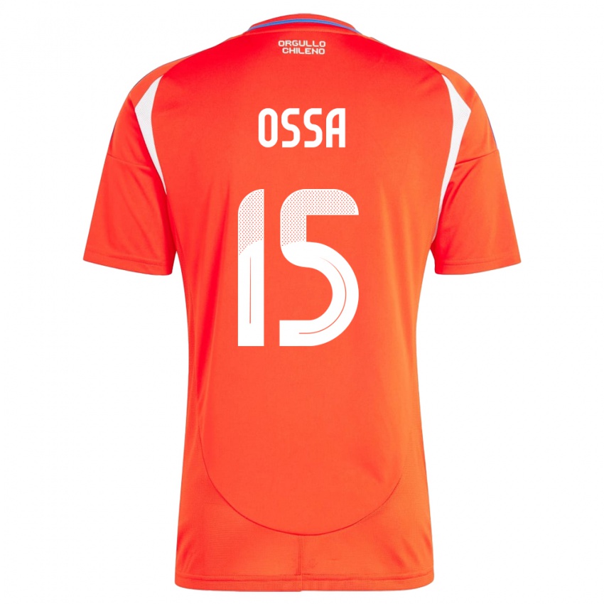 Børn Chile Diego Ossa #15 Rød Hjemmebane Spillertrøjer 24-26 Trøje T-Shirt