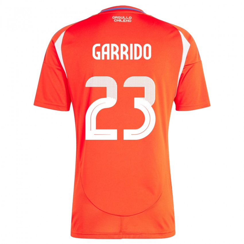 Børn Chile Pedro Garrido #23 Rød Hjemmebane Spillertrøjer 24-26 Trøje T-Shirt