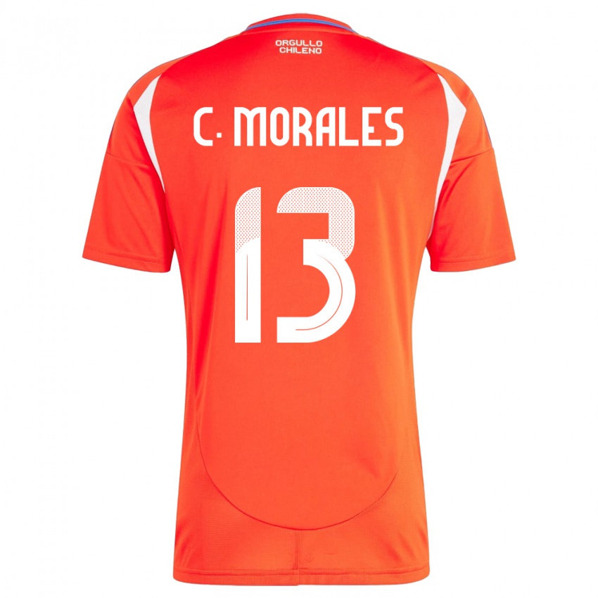 Børn Chile Cristián Morales #13 Rød Hjemmebane Spillertrøjer 24-26 Trøje T-Shirt