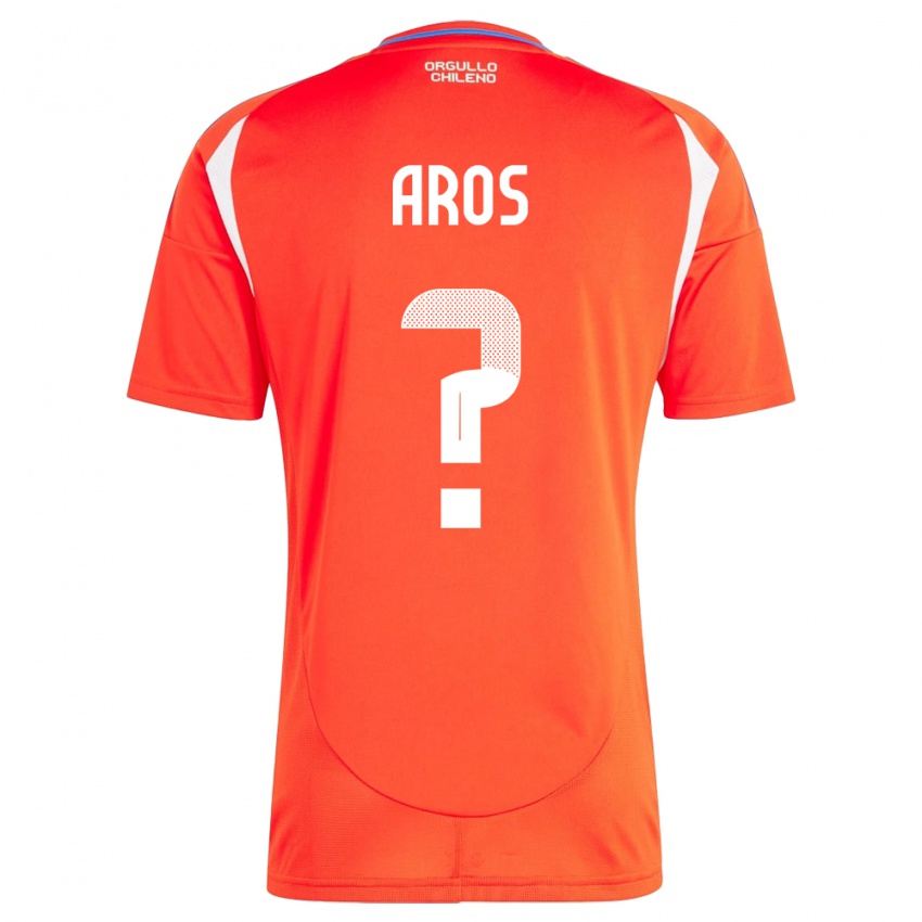 Børn Chile Vicente Aros #0 Rød Hjemmebane Spillertrøjer 24-26 Trøje T-Shirt