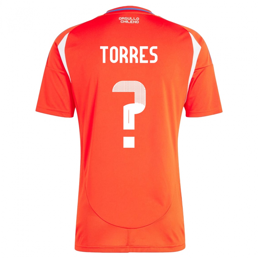 Børn Chile Bruno Torres #0 Rød Hjemmebane Spillertrøjer 24-26 Trøje T-Shirt