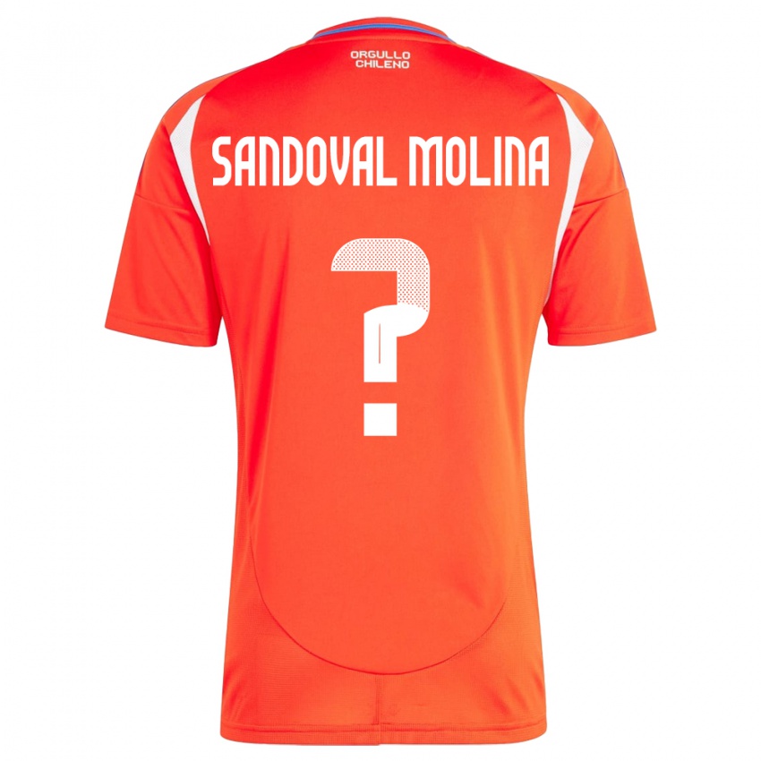 Børn Chile Mario Sandoval Molina #0 Rød Hjemmebane Spillertrøjer 24-26 Trøje T-Shirt