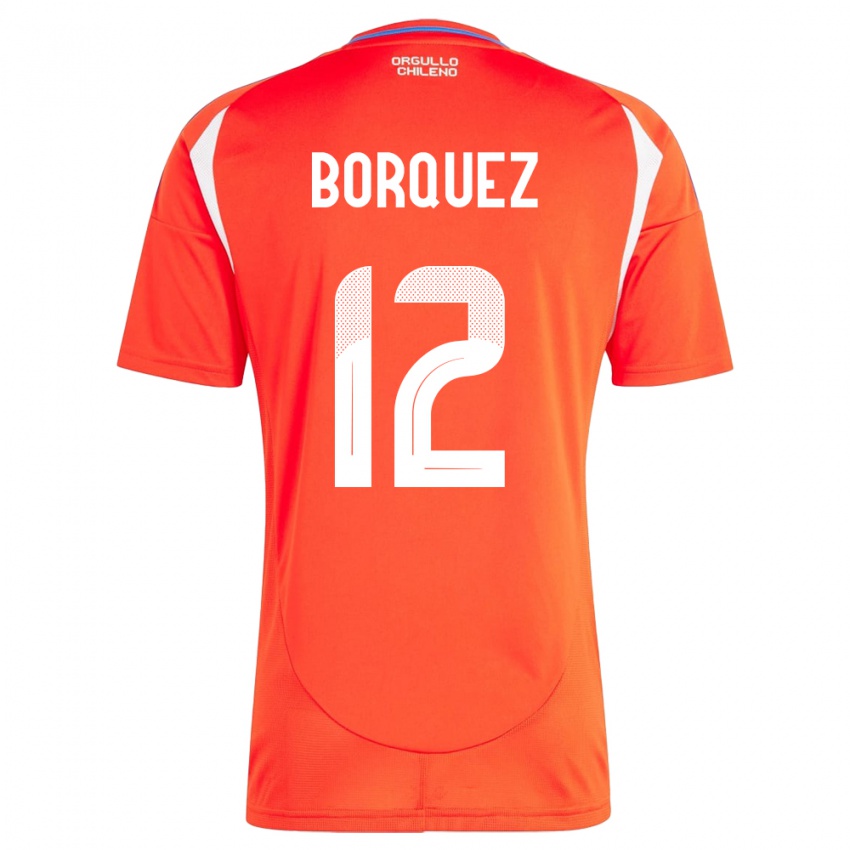 Børn Chile Gabriela Bórquez #12 Rød Hjemmebane Spillertrøjer 24-26 Trøje T-Shirt