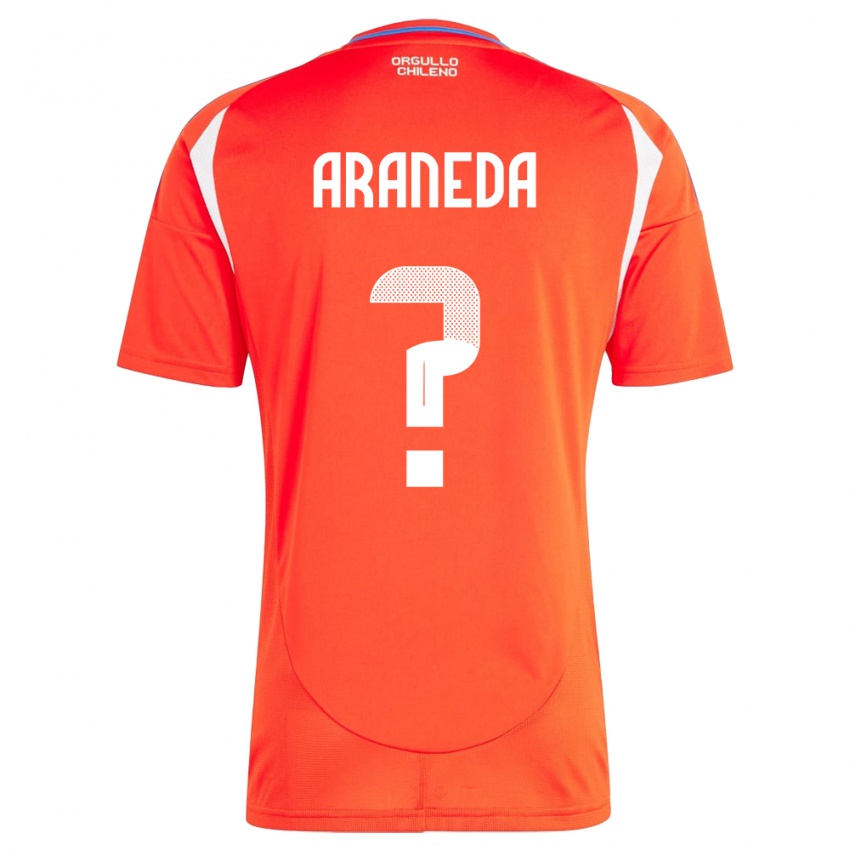 Børn Chile Arantxa Araneda #0 Rød Hjemmebane Spillertrøjer 24-26 Trøje T-Shirt