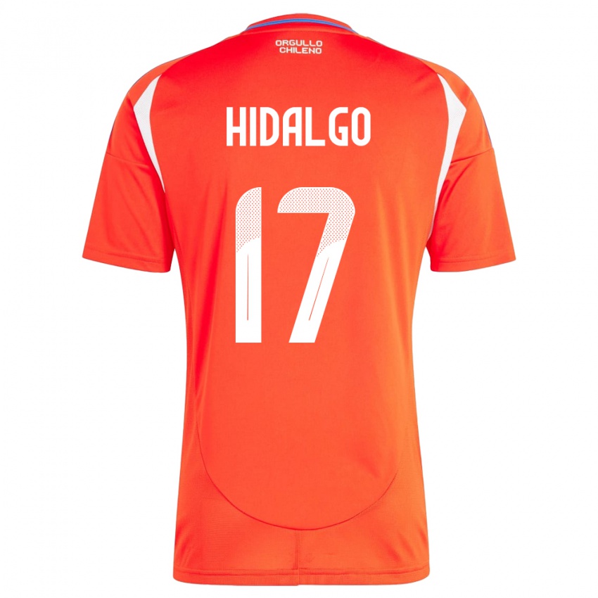 Børn Chile Fernanda Hidalgo #17 Rød Hjemmebane Spillertrøjer 24-26 Trøje T-Shirt