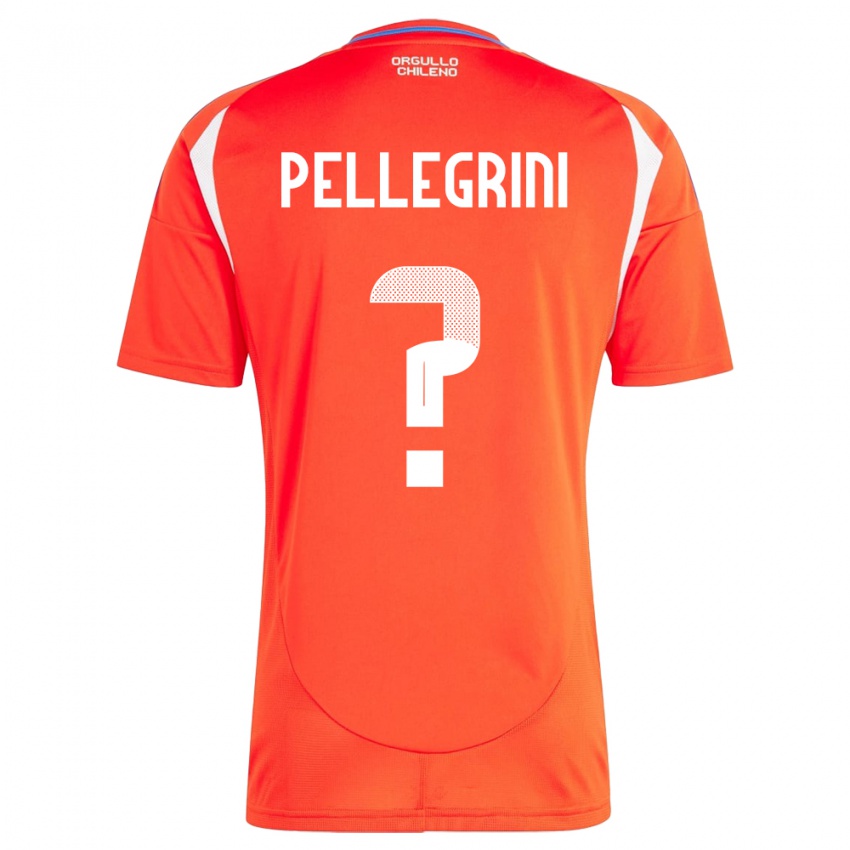 Børn Chile Maya Pellegrini #0 Rød Hjemmebane Spillertrøjer 24-26 Trøje T-Shirt