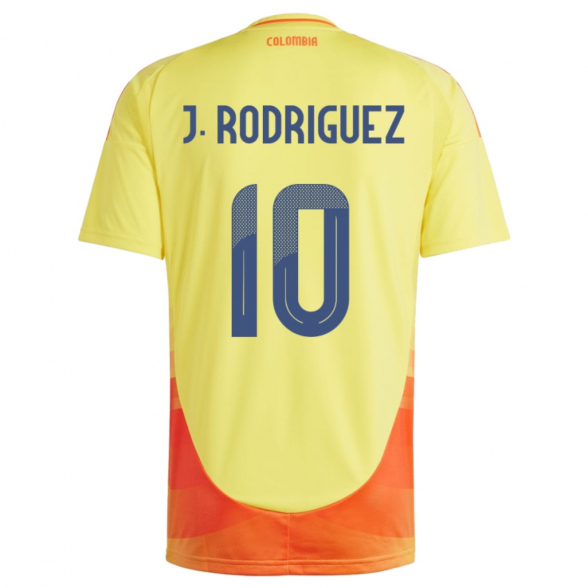 Børn Colombia James Rodríguez #10 Gul Hjemmebane Spillertrøjer 24-26 Trøje T-Shirt