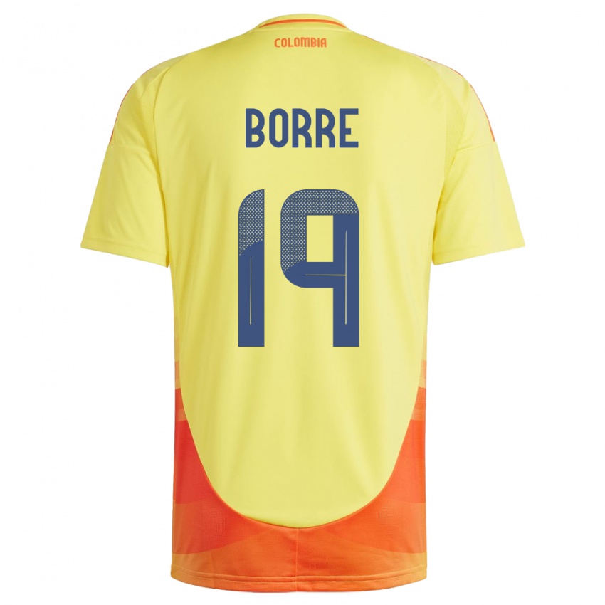 Børn Colombia Rafael Borré #19 Gul Hjemmebane Spillertrøjer 24-26 Trøje T-Shirt