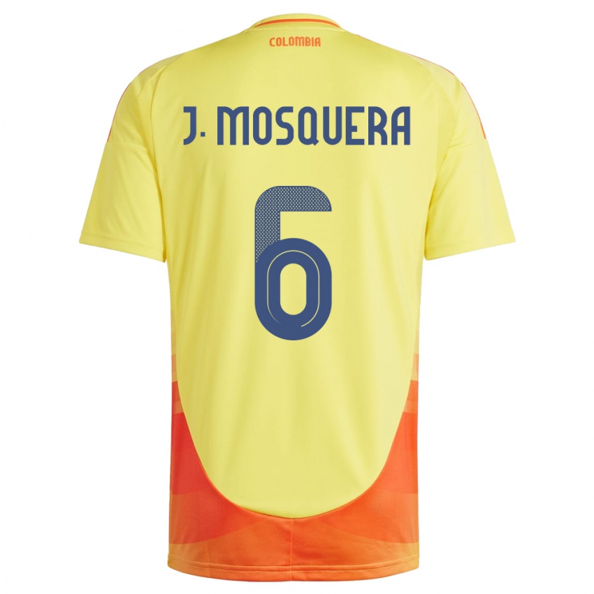 Børn Colombia Juan Mosquera #6 Gul Hjemmebane Spillertrøjer 24-26 Trøje T-Shirt