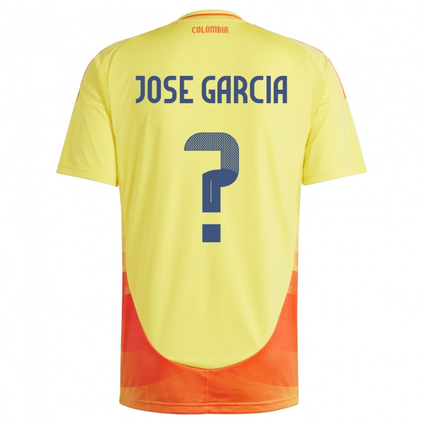 Børn Colombia José García #0 Gul Hjemmebane Spillertrøjer 24-26 Trøje T-Shirt