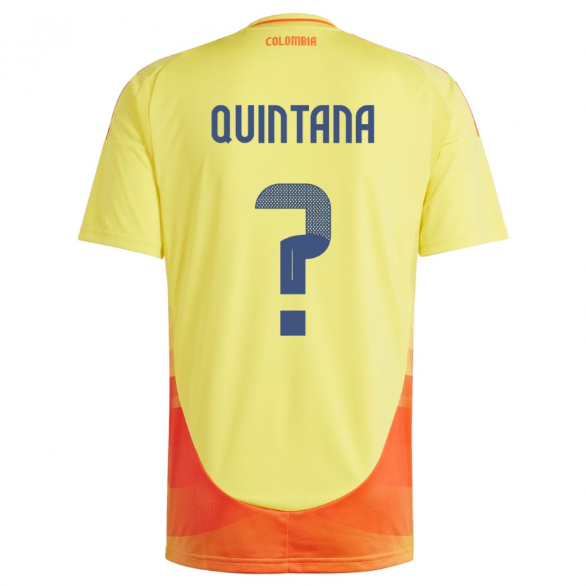 Børn Colombia Juan Quintana #0 Gul Hjemmebane Spillertrøjer 24-26 Trøje T-Shirt