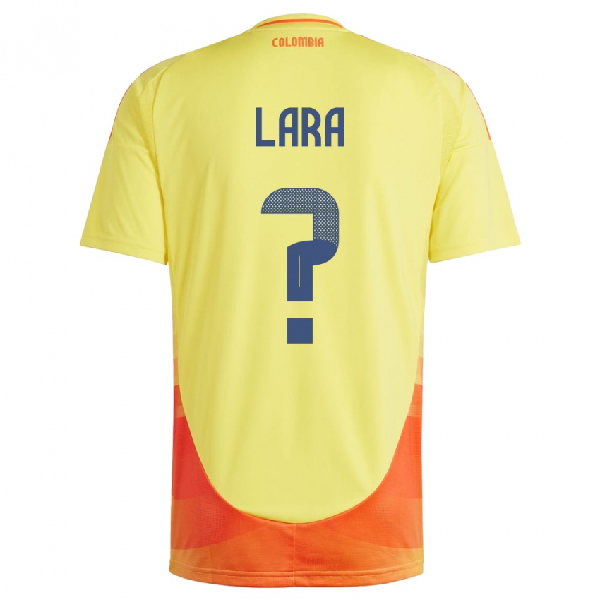 Børn Colombia Nicolás Lara #0 Gul Hjemmebane Spillertrøjer 24-26 Trøje T-Shirt