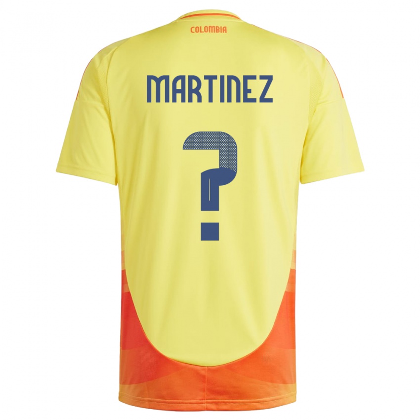 Børn Colombia Edwin Martínez #0 Gul Hjemmebane Spillertrøjer 24-26 Trøje T-Shirt