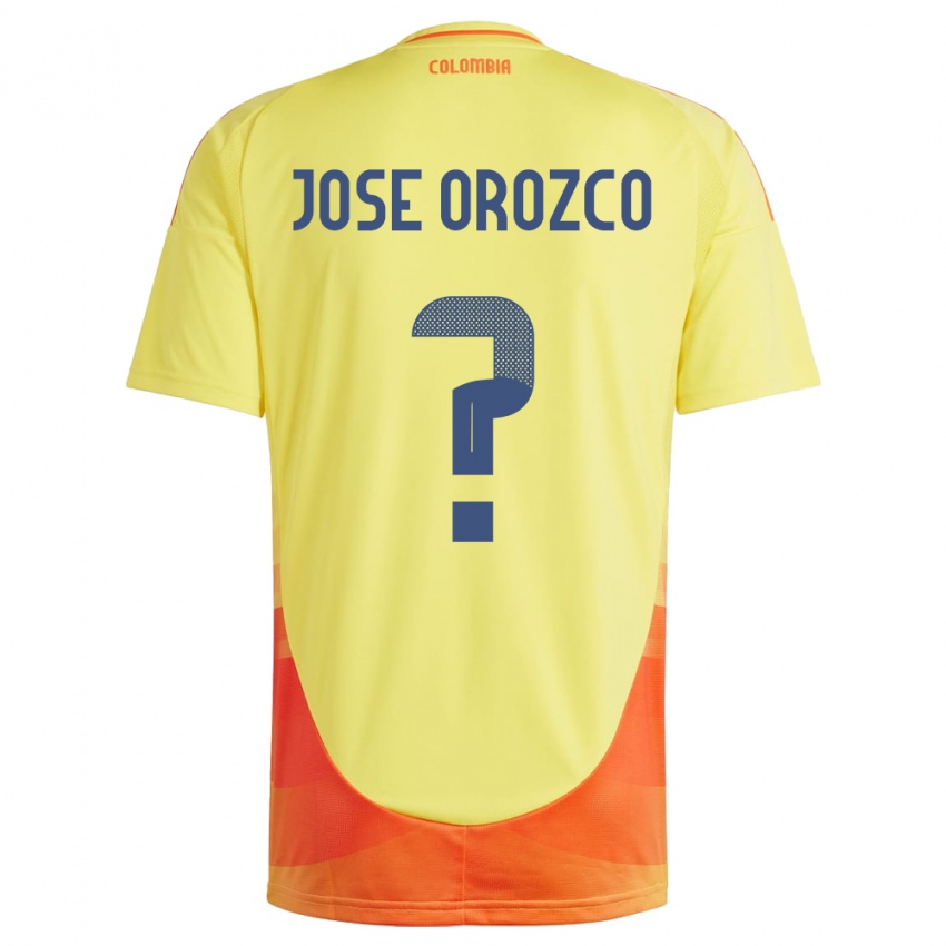 Børn Colombia Juan José Orozco #0 Gul Hjemmebane Spillertrøjer 24-26 Trøje T-Shirt