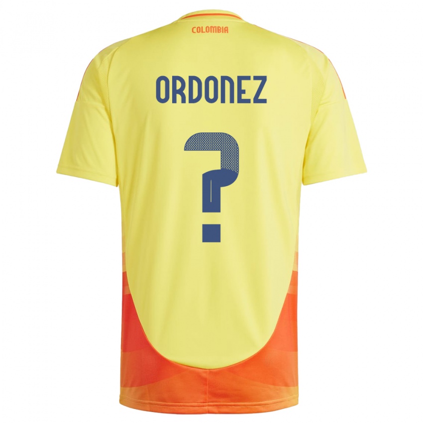 Børn Colombia Willian Ordóñez #0 Gul Hjemmebane Spillertrøjer 24-26 Trøje T-Shirt