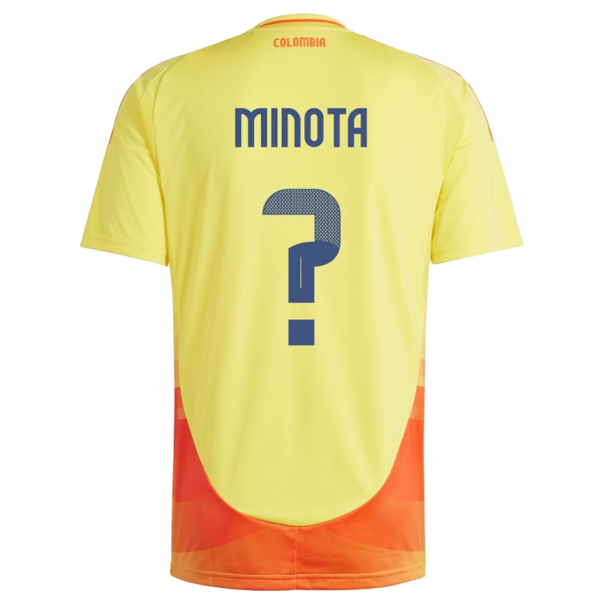 Børn Colombia Víctor Minota #0 Gul Hjemmebane Spillertrøjer 24-26 Trøje T-Shirt