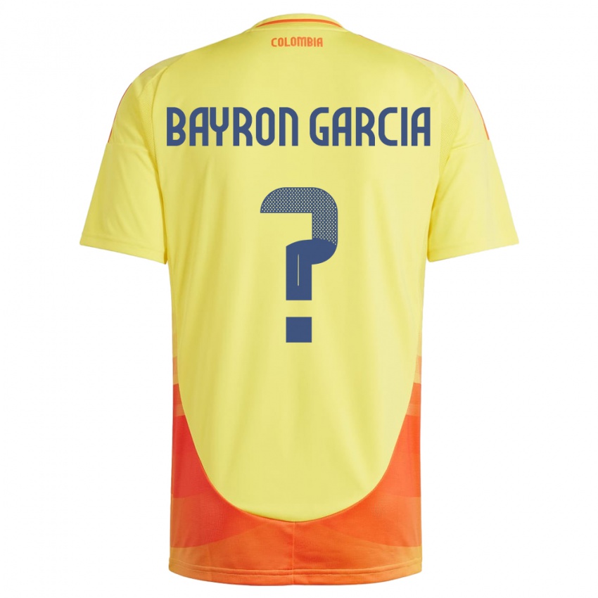 Børn Colombia Bayron García #0 Gul Hjemmebane Spillertrøjer 24-26 Trøje T-Shirt