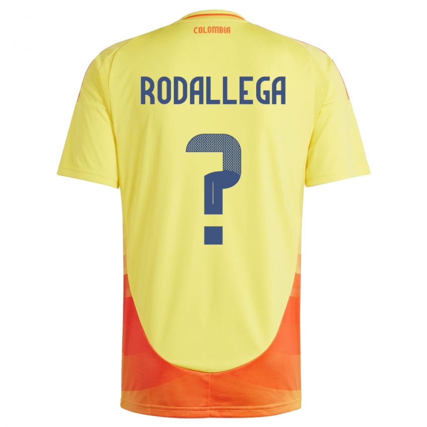 Børn Colombia Johan Rodallega #0 Gul Hjemmebane Spillertrøjer 24-26 Trøje T-Shirt