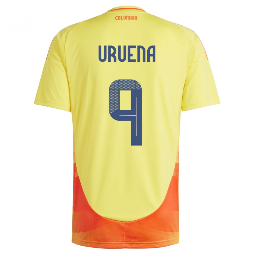 Børn Colombia Gabriela Urueña #9 Gul Hjemmebane Spillertrøjer 24-26 Trøje T-Shirt