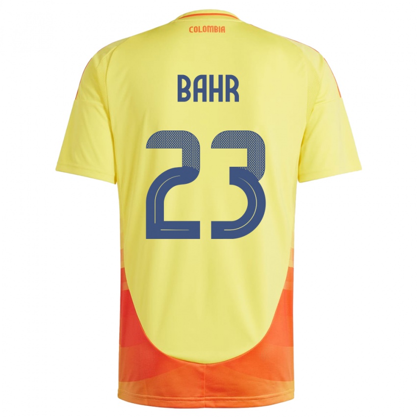 Børn Colombia Elexa Bahr #23 Gul Hjemmebane Spillertrøjer 24-26 Trøje T-Shirt