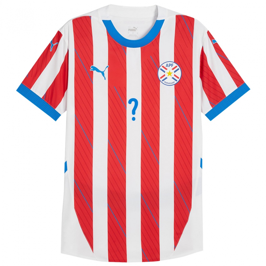 Børn Paraguay Diego Torres #0 Hvid Rød Hjemmebane Spillertrøjer 24-26 Trøje T-Shirt