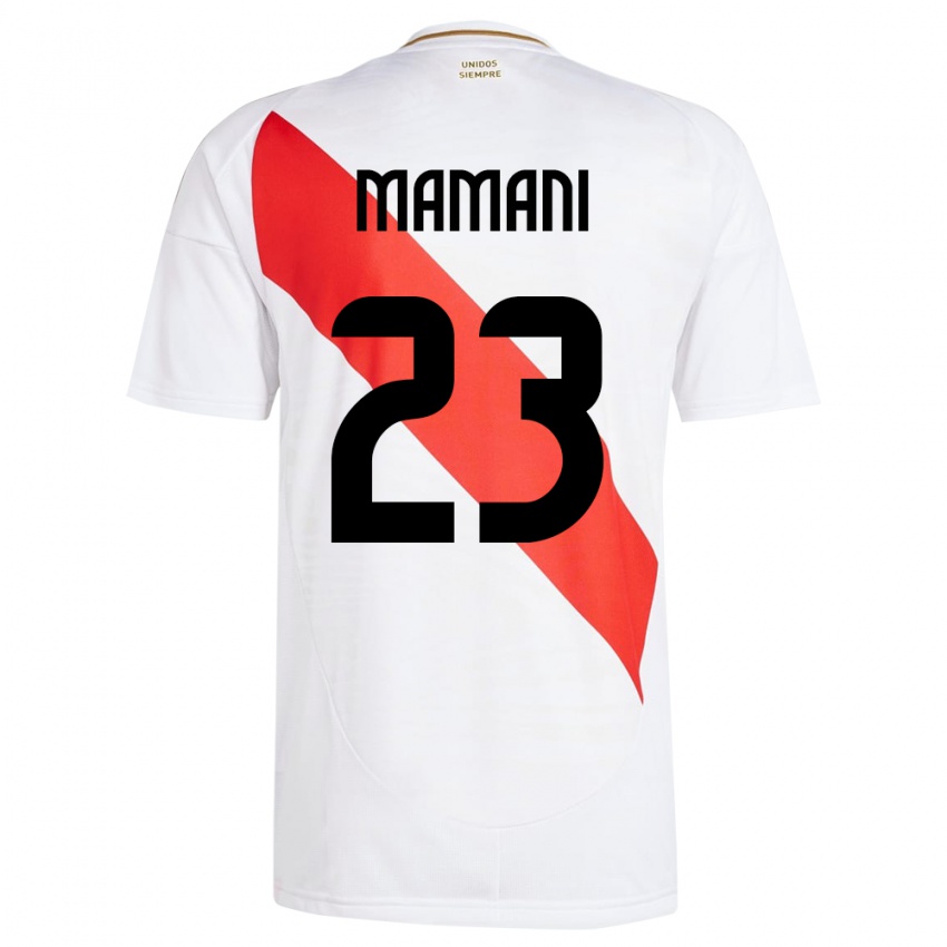 Børn Peru Julia Mamani #23 Hvid Hjemmebane Spillertrøjer 24-26 Trøje T-Shirt