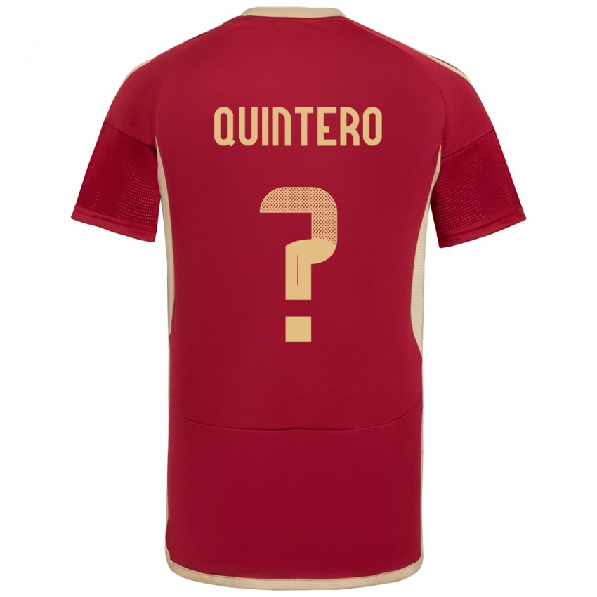 Børn Venezuela Teo Quintero #0 Bourgogne Hjemmebane Spillertrøjer 24-26 Trøje T-Shirt