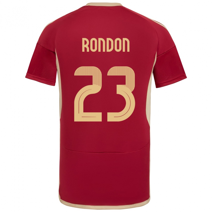 Børn Venezuela Salomón Rondón #23 Bourgogne Hjemmebane Spillertrøjer 24-26 Trøje T-Shirt