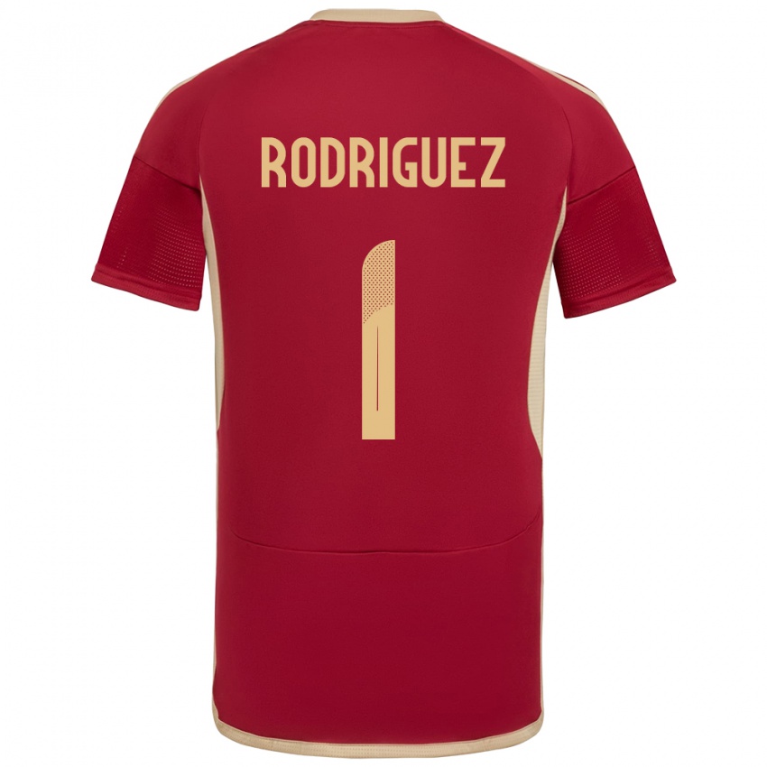 Børn Venezuela Samuel Rodriguez #1 Bourgogne Hjemmebane Spillertrøjer 24-26 Trøje T-Shirt