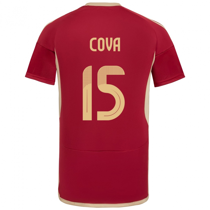 Børn Venezuela Adrián Cova #15 Bourgogne Hjemmebane Spillertrøjer 24-26 Trøje T-Shirt