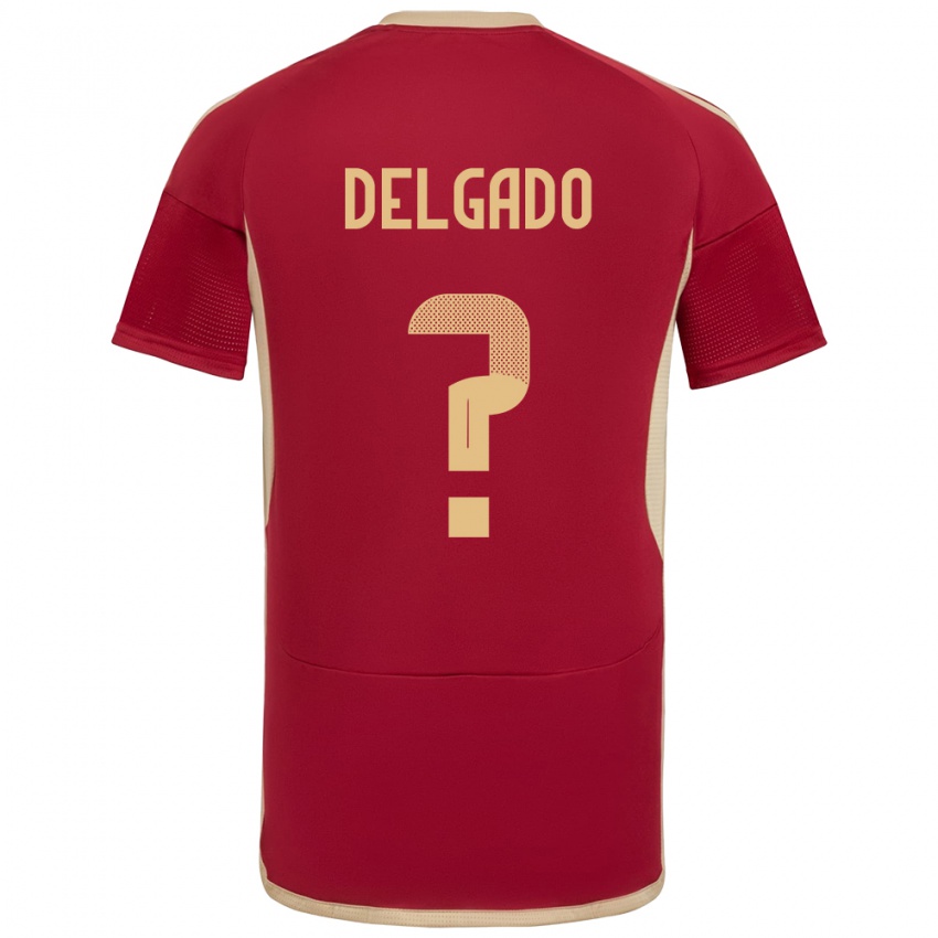 Børn Venezuela Álex Delgado #0 Bourgogne Hjemmebane Spillertrøjer 24-26 Trøje T-Shirt