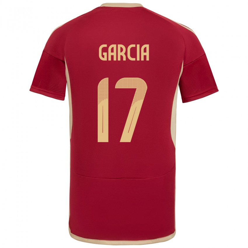 Børn Venezuela Gabriela García #17 Bourgogne Hjemmebane Spillertrøjer 24-26 Trøje T-Shirt