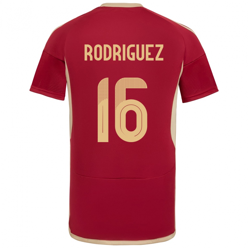 Børn Venezuela Arianna Rodríguez #16 Bourgogne Hjemmebane Spillertrøjer 24-26 Trøje T-Shirt