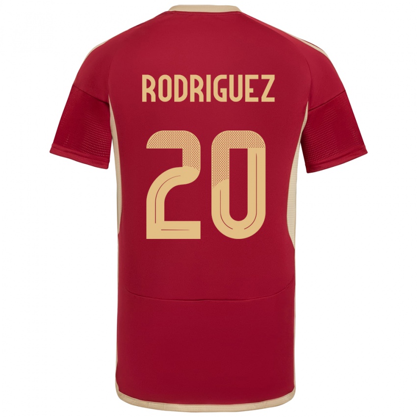 Børn Venezuela Dayana Rodríguez #20 Bourgogne Hjemmebane Spillertrøjer 24-26 Trøje T-Shirt