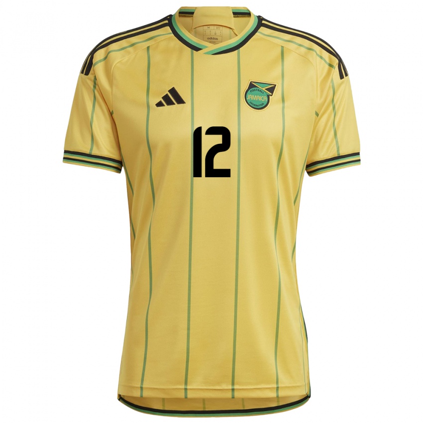 Børn Jamaica Kiki Van Zanten #12 Gul Hjemmebane Spillertrøjer 24-26 Trøje T-Shirt