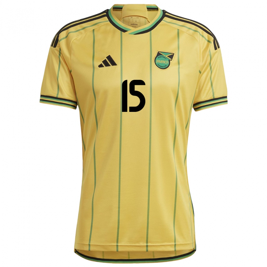 Børn Jamaica Tiffany Cameron #15 Gul Hjemmebane Spillertrøjer 24-26 Trøje T-Shirt