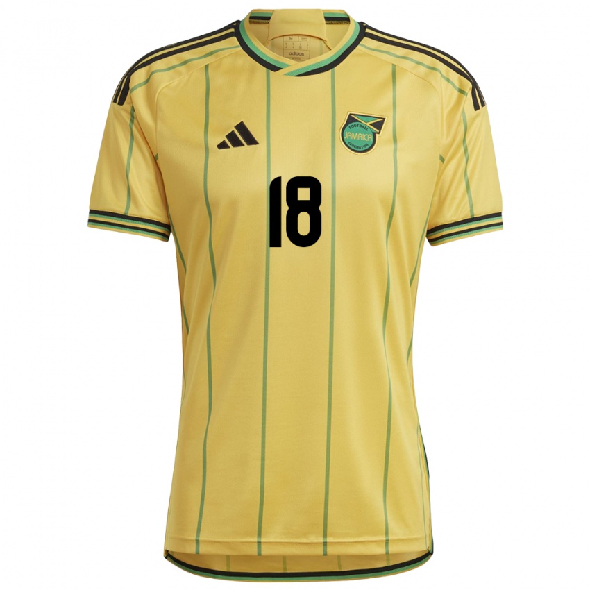 Børn Jamaica Trudi Carter #18 Gul Hjemmebane Spillertrøjer 24-26 Trøje T-Shirt