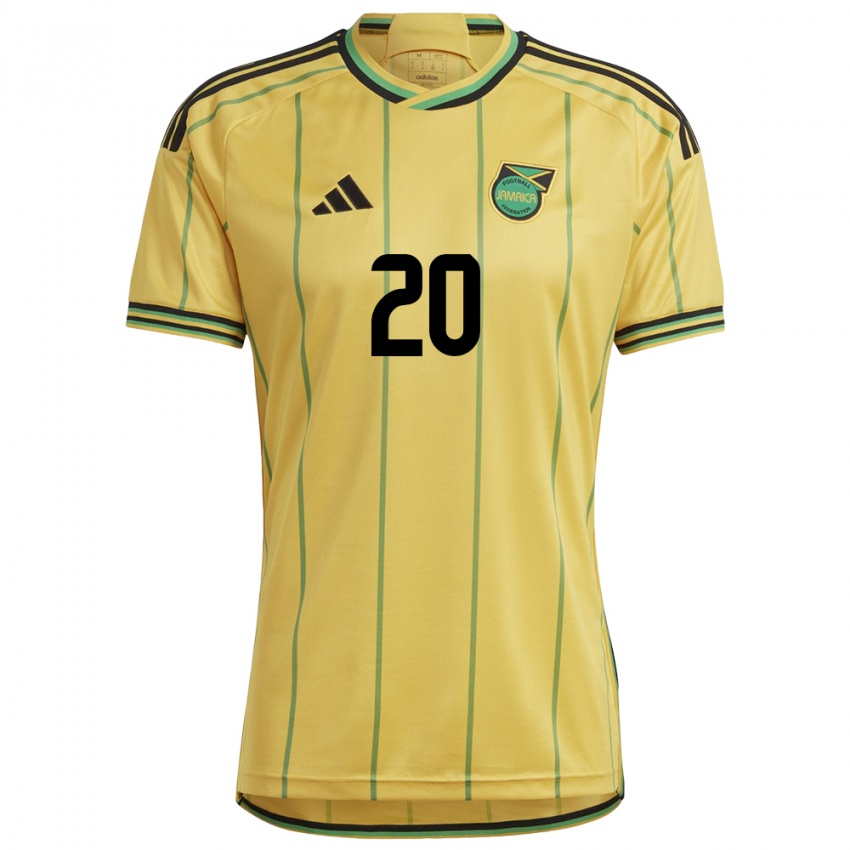 Børn Jamaica Atlanta Primus #20 Gul Hjemmebane Spillertrøjer 24-26 Trøje T-Shirt