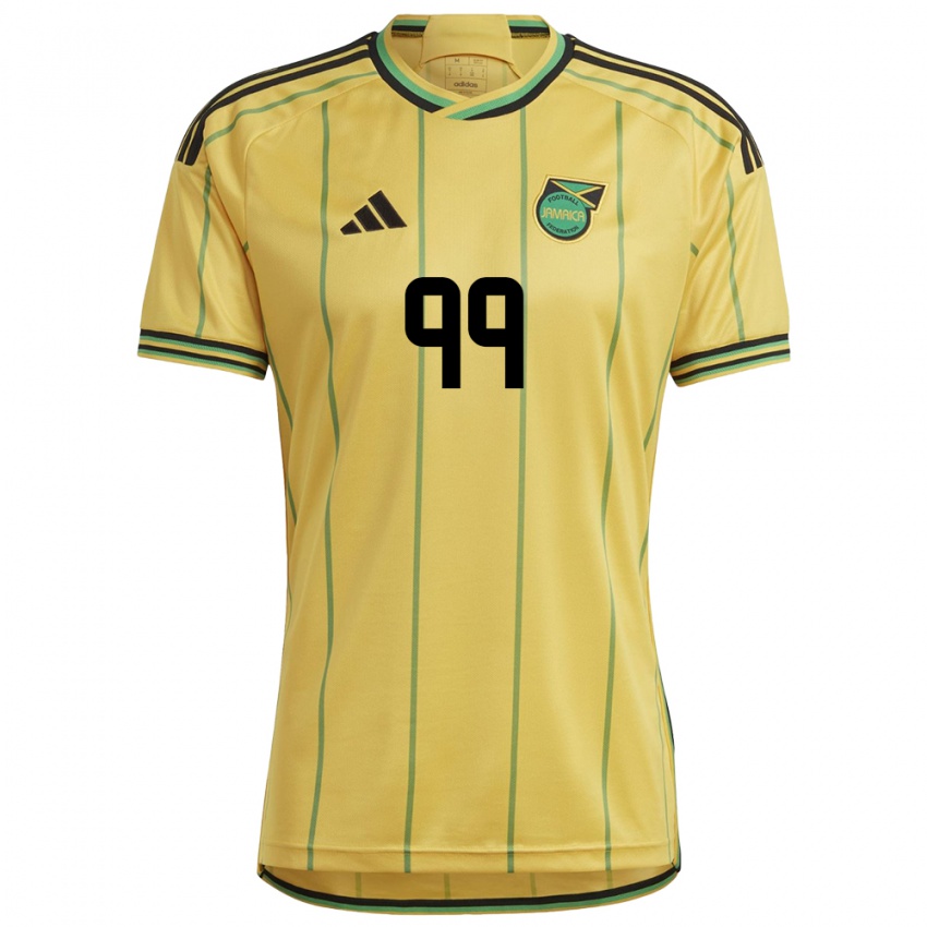 Børn Jamaica Malikae Dayes #99 Gul Hjemmebane Spillertrøjer 24-26 Trøje T-Shirt