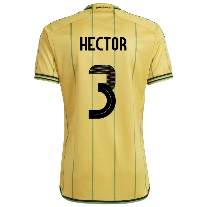 Børn Jamaica Michael Hector #3 Gul Hjemmebane Spillertrøjer 24-26 Trøje T-Shirt