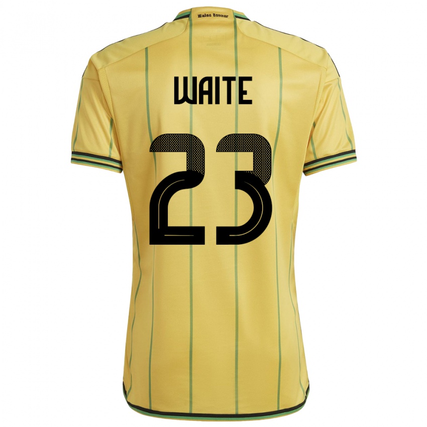 Børn Jamaica Jahmali Waite #23 Gul Hjemmebane Spillertrøjer 24-26 Trøje T-Shirt