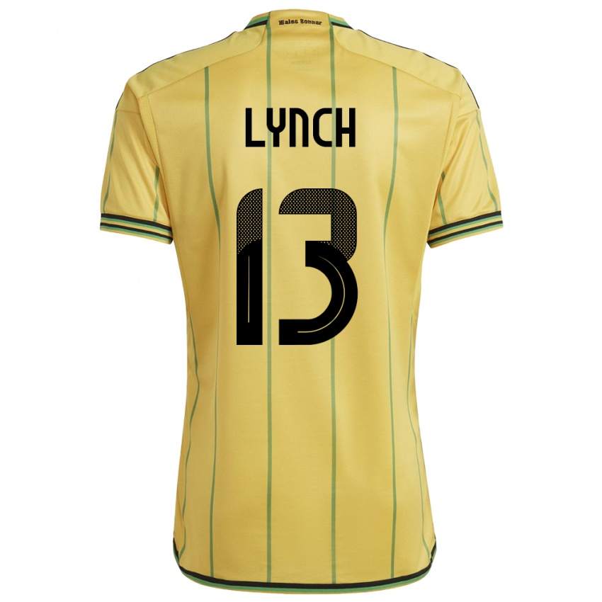 Børn Jamaica Taywane Lynch #13 Gul Hjemmebane Spillertrøjer 24-26 Trøje T-Shirt