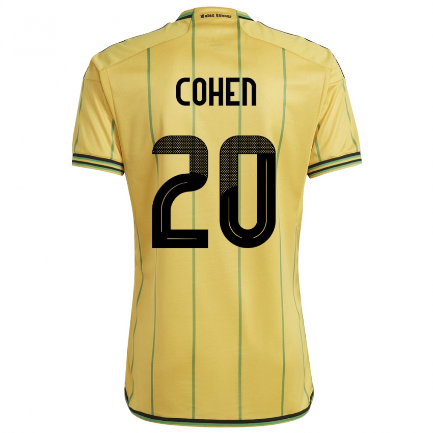 Børn Jamaica Dunsting Cohen #20 Gul Hjemmebane Spillertrøjer 24-26 Trøje T-Shirt