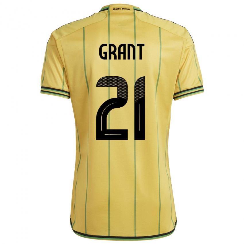 Børn Jamaica Joshua Grant #21 Gul Hjemmebane Spillertrøjer 24-26 Trøje T-Shirt