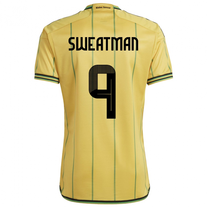 Børn Jamaica Marlo Sweatman #9 Gul Hjemmebane Spillertrøjer 24-26 Trøje T-Shirt