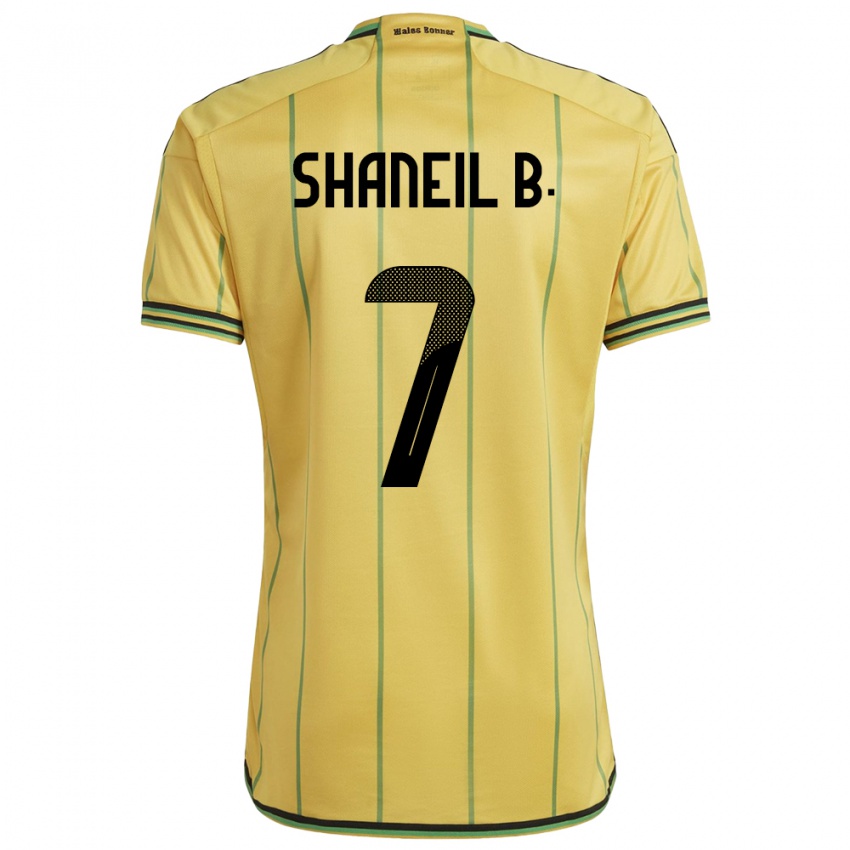 Børn Jamaica Shaneil Buckley #7 Gul Hjemmebane Spillertrøjer 24-26 Trøje T-Shirt