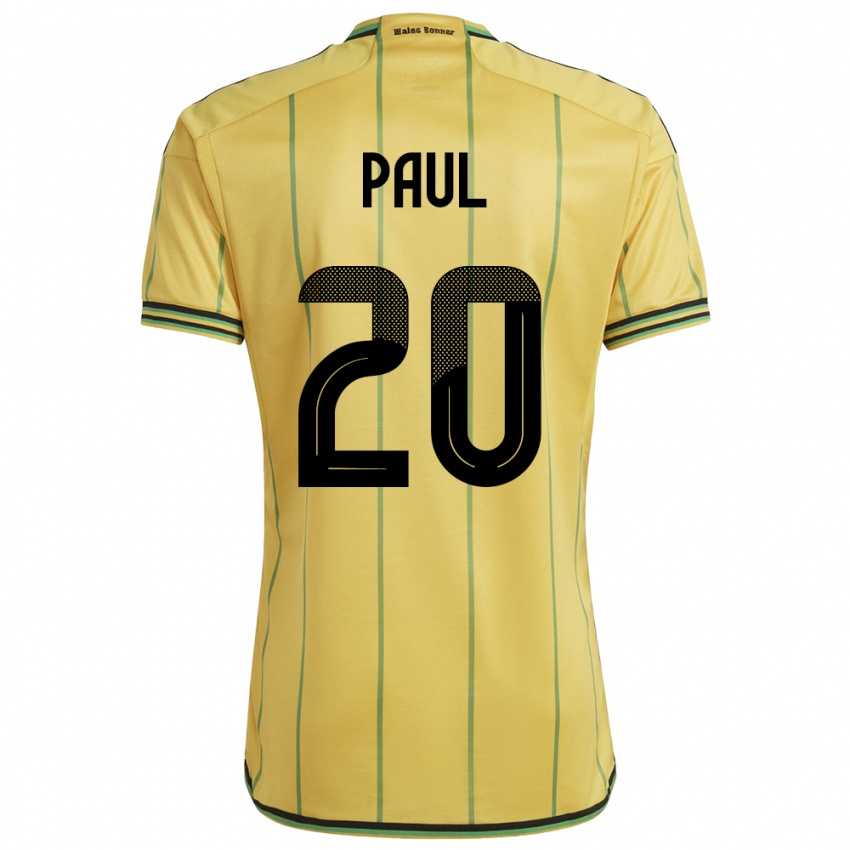 Børn Jamaica Lachante Paul #20 Gul Hjemmebane Spillertrøjer 24-26 Trøje T-Shirt