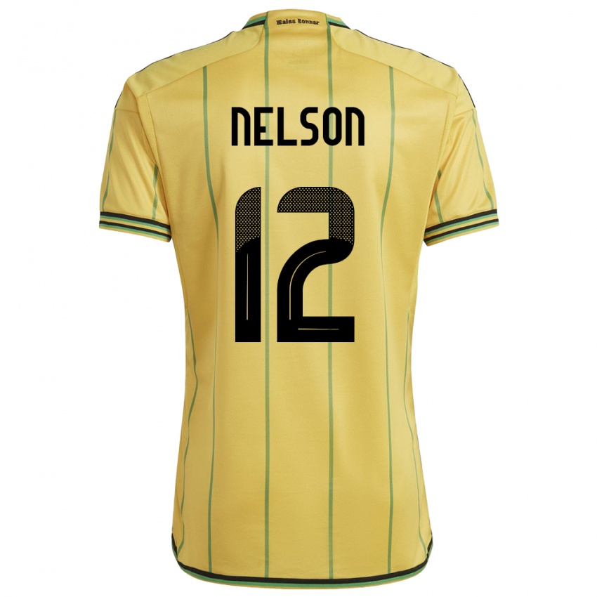 Børn Jamaica Tyiesha Nelson #12 Gul Hjemmebane Spillertrøjer 24-26 Trøje T-Shirt